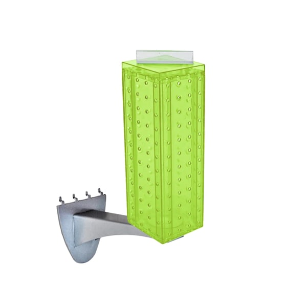 Four-sided 4"W x 12"H Pegboard Tower W/ Extension Rod